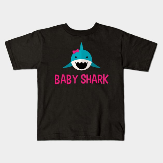 Baby Shark (Pink) Kids T-Shirt by fashionsforfans